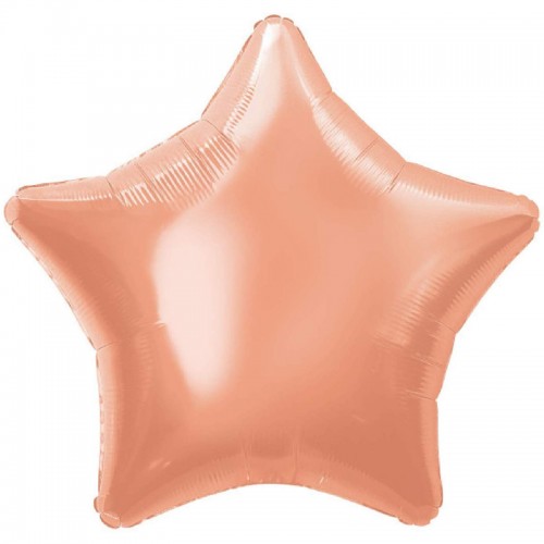 Balão Estrela Rosa Dourado